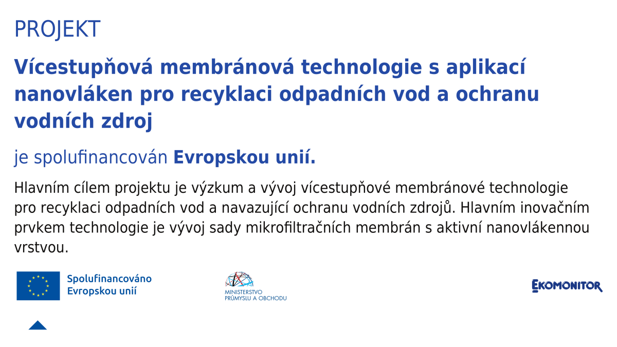 Vícestupňová membránová technologie pro recyklaci odpadních vod