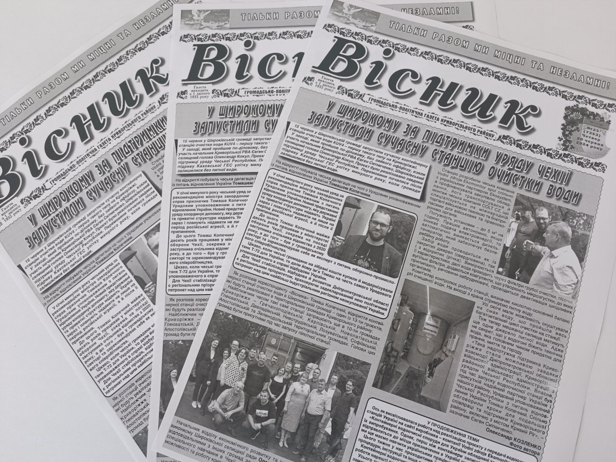Naše kontejnerové úpravny vody na Ukrajině už fungují